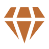 Orange diamond shape on black background.